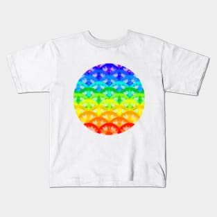 Flower of Life - Chakra / Rainbow Colors Kids T-Shirt